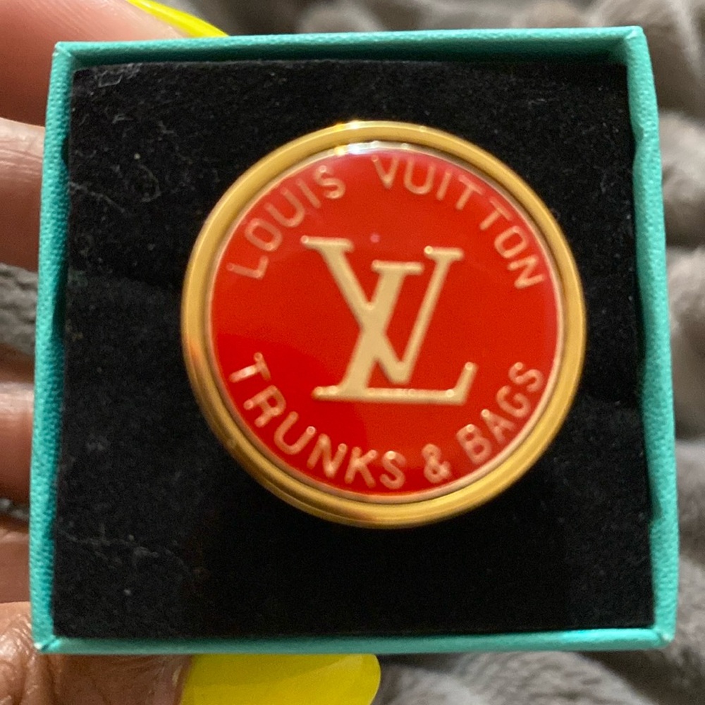 LV Red and Gold Trunks and Bag Ring